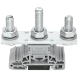 885-310 - Stud terminal block, lateral marker slots, for DIN-rail 35 x 15 and 35 x 7.5, 3 studs, M10