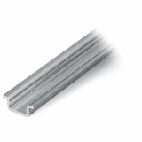 210-295 - Steel carrier rail, 15 x 5.5 mm, 1 mm thick, 2 m long, unslotted, according to EN 60715