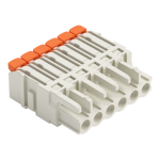 2721-1102/326-000 to 2721-1116/326-000 - 1-conductor female connector, lever, Push-in CAGE CLAMP®, 2.5 mm², Pin spacing 5 mm, 100% protected against mismating, light gray
