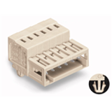 734-302/018-000 TO 734-324/018-000 - MALE CONNECTOR WITH SNAP-IN MOUNTING FOOT PIN SPACING 3.5 MM / 0.138 IN