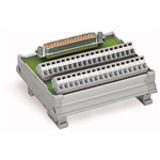 289-547 - Interface module, with solder pin, Male connector, 25-pole, Mating connector with solder connection, Vertical mounting, PCB terminal blocks, double-row, in mounting carrier