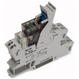 788-391 - Relay module, Nominal input voltage: 24 VDC, 1 changeover contact, Limiting continuous current: 16 A, with manual operation, Railway, Red status indicator, Module width: 15 mm