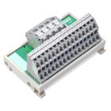 830-800/000-307 - Potential distribution module, 2 potentials, with 2 input clamping points each, Conductor cross-section up to 6 mm², with 16 output clamping points each, Conductor cross-section up to 2.5 mm²