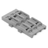 221-2523 - Mounting carrier, 3-way, for inline splicing connector with lever, for screw mounting