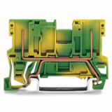 769-227 - 2-pin ground carrier terminal block, for DIN-rail 35 x 15 and 35 x 7.5