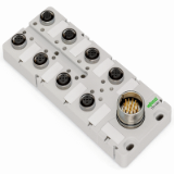 757-185/100-000 - IP 67 SENSOR/ACTUATOR BOX 8-WAY WITHOUT LED 5 POLE M 23 CONNECTOR