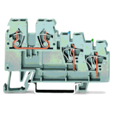 270-572 - 3-conductor actuator supply terminal block, with colored conductor entries, 2.5 mm², CAGE CLAMP®