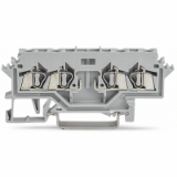 280-606 - Bornas base para 4 conductores, para carril DIN 35 x 15 y 35 x 7.5, 2.5 mm², CAGE CLAMP®