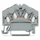 280-646 - Borna de paso para 4 conductores, 2.5 mm², Marcaje central, para carril DIN 35 x 15 y 35 x 7.5, CAGE CLAMP®