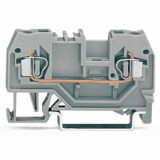 280-901 - Borna de paso para 2 conductores, 2.5 mm², Marcaje central, para carril DIN 35 x 15 y 35 x 7.5, CAGE CLAMP®