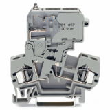 281-611/281-417 - 2-conductor fuse terminal block, with pivoting fuse holder, for 5 x 20 mm miniature metric fuse, with blown fuse indication by neon lamp, 230 V, for DIN-rail 35 x 15 and 35 x 7.5, 4 mm², CAGE CLAMP®