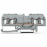 281-652 - 4-conductor through terminal block, 4 mm², center marking, for DIN-rail 35 x 15 and 35 x 7.5, CAGE CLAMP®