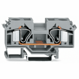 283-601 - Borna de paso para 2 conductores, 16 mm², Soportes de marcaje laterales, para carril DIN 35 x 15 y 35 x 7.5, CAGE CLAMP®