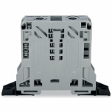 285-141 - 2-conductor through terminal block, 50 mm², lateral marker slots, with fixing flanges, POWER CAGE CLAMP