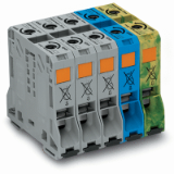 285-159 - Three phase set, with 50 mm² high-current tbs, only for DIN 35 x 15 rail, copper, 50 mm², POWER CAGE CLAMP