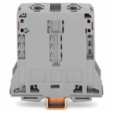 285-195 - Morsetto passante per 2 conduttori, 95 mm², slot per marcatura laterali, solo per guida DIN 35 x 15, POWER CAGE CLAMP