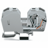285-635 - Borna de paso para 2 conductores, 35 mm², con placa final integrada, Marcaje lateral y central, solo sobre carril DIN 35 x 15, CAGE CLAMP®