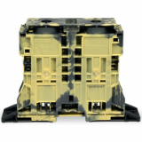 285-1167 - Morsetto passante per 2 conduttori, 185 mm², slot per marcatura laterali, con flange di fissaggio, POWER CAGE CLAMP
