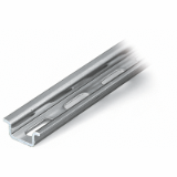 210-111 - Steel carrier rail, 15 x 5.5 mm, 1 mm thick, 2 m long, slotted, according to EN 60715