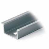 210-197 - Steel carrier rail, 35 x 15 mm, 1.5 mm thick, 2 m long, slotted, similar to EN 60715