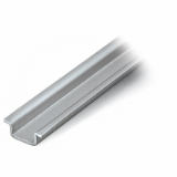 210-296 - Aluminum carrier rail, 15 x 5.5 mm, 1 mm thick, 2 m long, unslotted, similar to EN 60715