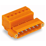 231-632/109-000 TO 231-646/109-000 - MALE CONNECTOR WITH THREADED FLANGES PIN SPACING 5.08 MM / 0.2 IN