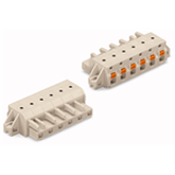 2721-202/031-000 do 2721-212/031-000 - Female connector with fixing flanges with integrated push-buttons pin spacing 7.5 mm / 0.295 in
