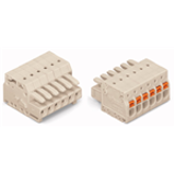2734-102 to 2734-124 - FEMALE PLUG with built-in push buttons PIN SPACING 3.5 MM / 0.138 IN 100% PROTECTED AGAINST MISMATING