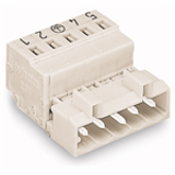 721-603/018-042 do 721-605/018-042 - MALE CONNECTOR WITH SNAP-IN MOUNTING FOOT PIN SPACING 5 MM / 0.197 IN 100% PROTECTED AGAINST MISMATING WITH PRECEDING EARTH CONTACT