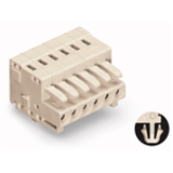 734-102/008-000 TO 734-124/008-000 - Female plug with snap-in mounting foot pin spacing 3.5 mm / 0.138 in 100% protected against mismating with codig fingers