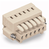 734-102/107-000 TO 734-124/107-000 - FEMALE PLUG WITH SCREW FLANGES PIN SPACING 3.5 MM / 0.138 IN 100% PROTECTED AGAINST MISMATING