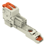 831-1102/306-000 to 831-1109/306-000 - 1-conductor female connector, lever, Push-in CAGE CLAMP®, 10 mm², Pin spacing 7.62 mm, 100% protected against mismating, DIN-35 rail/panel mounting