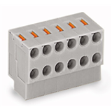 252-102 a 252-110 - blocco connettori femmina per 2 conduttori per circuiti stampati per reofori singoli passo 3,5 mm/0,138 in