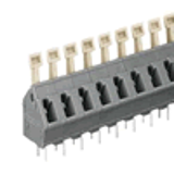 256-502/332-000 a 256-524/332-000 - morsettiera per circuiti stampati 2 reofori a saldare/polo PASSO 7.5/7.62 MM / 0.3 IN con reofori lunghi 5,5 mm