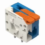 2601-1102/987-100 - Borna para placas de circuito impreso, Palanca, 1.5 mm², Paso 3.5 mm, Push-in CAGE CLAMP®