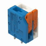 2601-3102/987-100 - Borna para placas de circuito impreso, Palanca, 1.5 mm², Paso 3.5 mm, Push-in CAGE CLAMP®