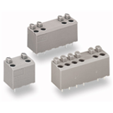 735-303/001-000 - blocco di morsetti per circuiti stampati 2 reofori a saldare/polo in linea a 2 poli con pulsante passo 5 mm/0,197 in