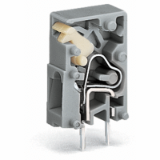 741-904 - Morsetto per circuito stampato sovrapponibile, pulsante, 2,5 mm², Passo pin 5 mm, 1 polo, CAGE CLAMP®