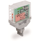 2042-3044 - Relay module, Nominal input voltage: 24 VDC, 2 changeover contacts, Limiting continuous current: 8 A, Railway, Green status indicator, Module width: 20 mm