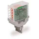 2042-3074 - Relay module, Nominal input voltage: 24 VDC, 3 break contacts and 1 make contact, Limiting continuous current: 5 A, Railway, Green status indicator, Module width: 25 mm