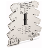 857-810 - Convertidores de señal de temperatura para termoelementos, Señal de salida de corriente y tensión, Configuración mediante conmutadores DIP, Tensión de alimentación 24V DC, Ancho de montaje 6mm