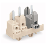277-123 - Male connector with snap-in mounting foot 3 pole with moulded pole marking switchable
