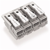 294-4014 - Lighting Connector without ground contact 4 pole 1 / 2 / PE / N without snap-in mounting feet