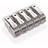 294-4075 - Lighting Connector without ground contact 5 pole DA- / N / PE / L / DA+ without snap-in mounting feet