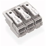 294-5023 - Lighting Connector without ground contact 3 pole N' / PE / L' with snap-in mounting feet