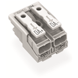 294-5032 - Lighting Connector without ground contact 2 pole - / + with snap-in mounting feet