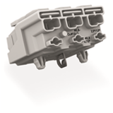 294-5153 - Lighting Connector with direct contact of the earth conductor 3 pole 1 / PE / N with snap-in mounting feet