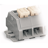 261-252/332-000 TO 261-262/332-000 - 4-CONDUCTOR TERMINAL STRIP PUSH BUTTONS ON ONE SIDE WITH SNAP-IN MOUNTING FOOT