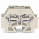 262-281 - Space-saving, 4-conductor end terminal block, without push-buttons, suitable for Ex e II applications, without protruding snap-in mounting foot, 1-pole, for terminal strips with snap-in mounting feet, 4 mm², CAGE CLAMP®