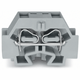 262-331 to 262-336 - 4-conductor terminal block, without push-buttons, with fixing flange, 1-pole, for screw or similar mounting types, Fixing hole 3.2 mm Ø, 4 mm², CAGE CLAMP®